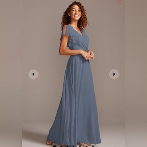 Davids bridal flutter sleeve bridesmaid dress